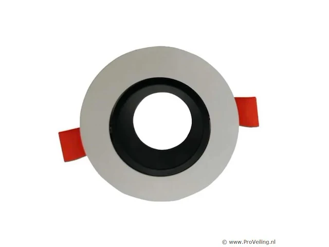 100x inbouwlamp gu10 – richtbaar – rond – zwart/wit – ip20 - afbeelding 2 van  4