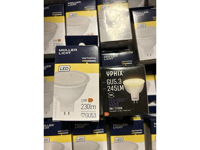 100x led lamp 2,5w gu53 müller licht, warm wit - afbeelding 3 van  5