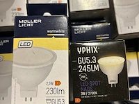 100x led lamp 2,5w gu53 müller licht, warm wit - afbeelding 3 van  5