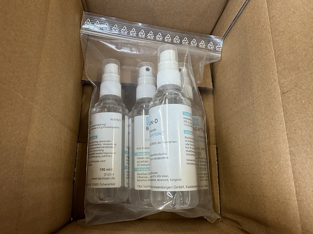 100x set van 4x desinfecterende handgel bentisan-d - afbeelding 2 van  4
