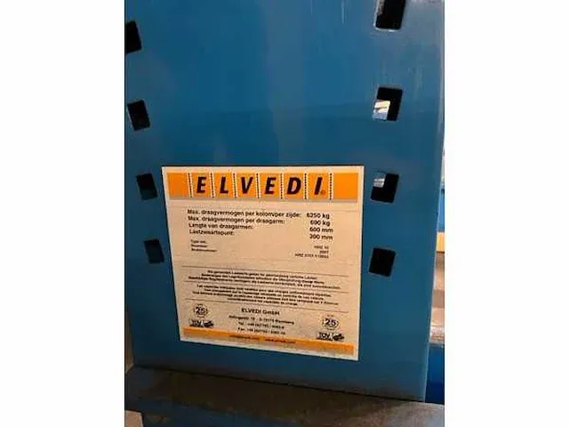 10,75lm dubbelzijdige draagarmstelling elvedi - afbeelding 6 van  7