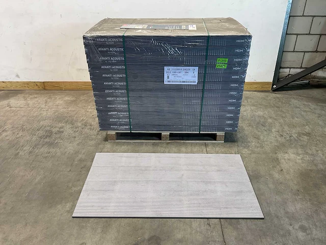 107m² hdm akoestische wandpanelen - betongrijs - 138,8x20,1 cm - afbeelding 1 van  8