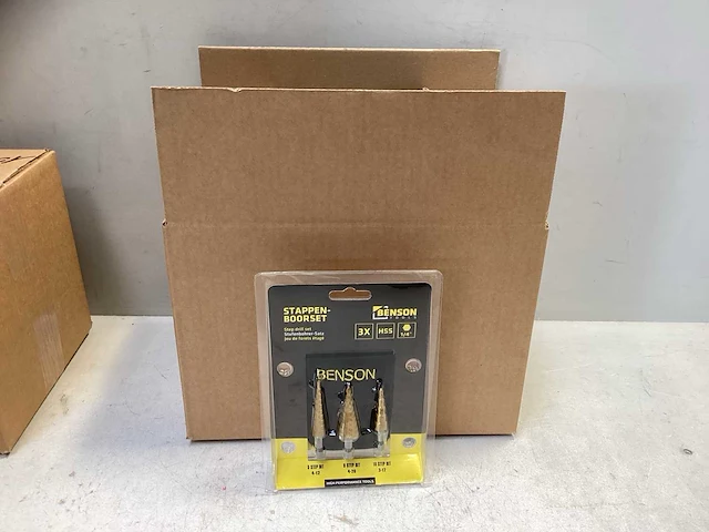 (10x) bensontools - stappenboorset - 3-delig - hss - afbeelding 1 van  3