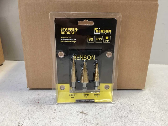 (10x) bensontools - stappenboorset - 3-delig - hss - afbeelding 2 van  3