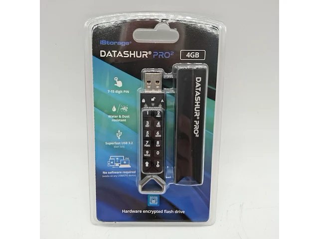 10x beveiligde usb-stick, istorage, datashur pro 2, 4gb - afbeelding 1 van  2