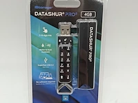 10x beveiligde usb-stick, istorage, datashur pro 2, 4gb
