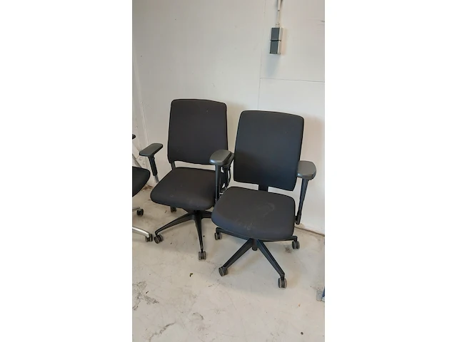 10x bureaustoelen arabert en bnz, ergonomisch, zwart - afbeelding 2 van  10
