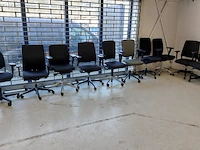 10x bureaustoelen arabert en bnz, ergonomisch, zwart - afbeelding 1 van  10