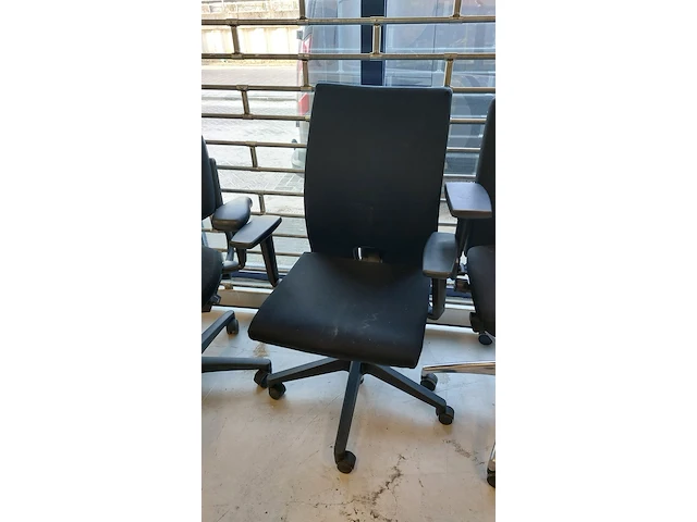 10x bureaustoelen arabert en bnz, ergonomisch, zwart - afbeelding 4 van  10