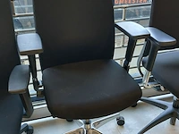 10x bureaustoelen arabert en bnz, ergonomisch, zwart - afbeelding 5 van  10