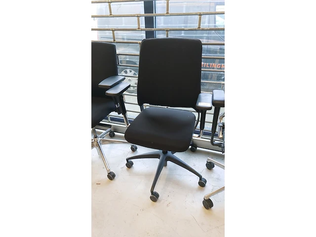 10x bureaustoelen arabert en bnz, ergonomisch, zwart - afbeelding 6 van  10