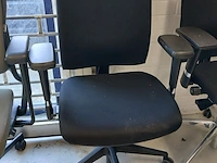 10x bureaustoelen arabert en bnz, ergonomisch, zwart - afbeelding 9 van  10