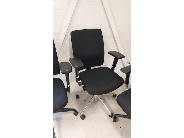 10x bureaustoelen arabert en bnz, ergonomisch, zwart - afbeelding 10 van  10