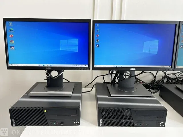 10x computer lenovo, thinkcentre m79 incl. monitoren , zwart - afbeelding 7 van  13