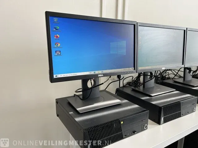 10x computer lenovo, thinkcentre m79 incl. monitoren , zwart - afbeelding 10 van  13