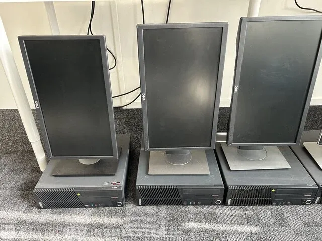 10x computer lenovo, thinkcentre m79 incl. monitoren , zwart - afbeelding 11 van  13