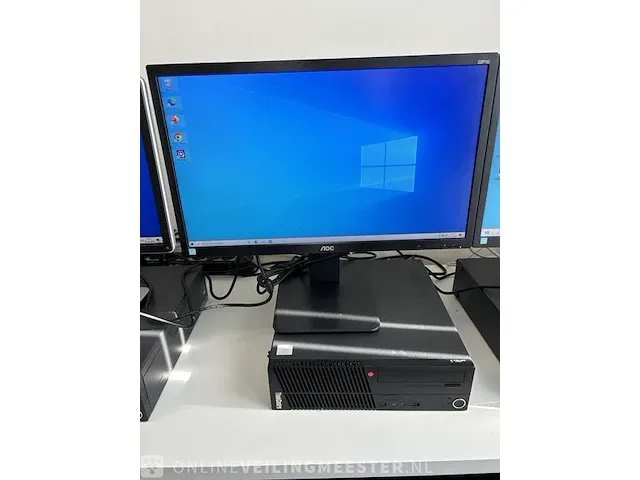 10x computer lenovo, thinkcentre m79 incl. monitoren , zwart - afbeelding 4 van  9