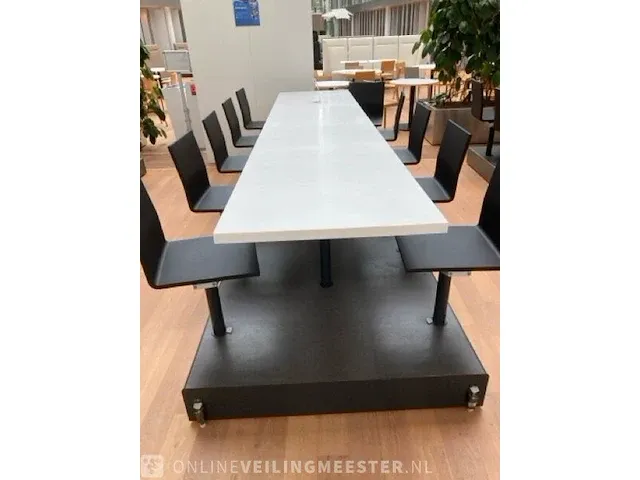 10x kantinetafel op plateau voorzien van stoelen - afbeelding 2 van  6