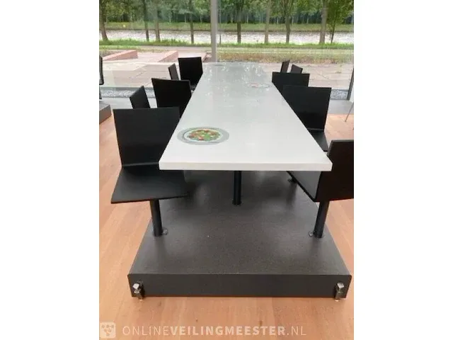 10x kantinetafel op plateau voorzien van stoelen - afbeelding 4 van  6