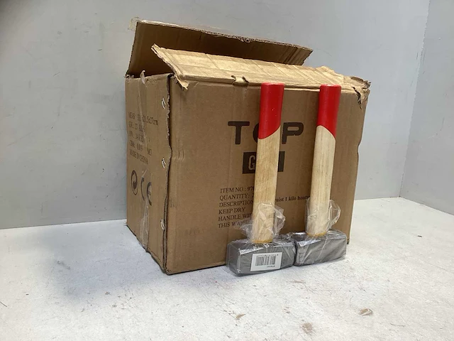 (10x) moker - houten handvat - 1kg - afbeelding 2 van  3