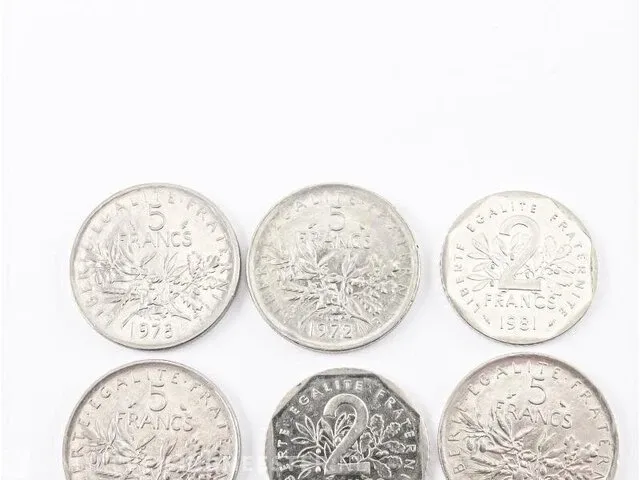 10x munten frankrijk - afbeelding 6 van  8