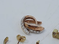 10x paar gouden oorstekers en oorbellen, 14 karaats - afbeelding 4 van  11