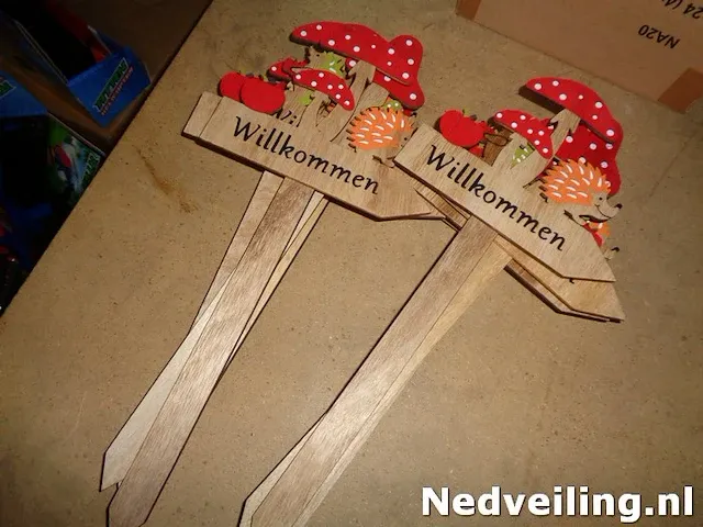 10x plantensteker willkommen - afbeelding 1 van  3