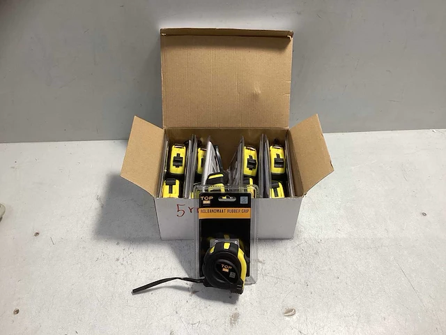 (10x) rolmaat - 5m - rubberen grip - afbeelding 1 van  3