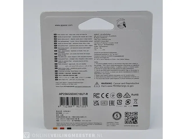 10x sd kaart apacer, 256gb v30 - afbeelding 6 van  6