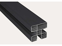 10x triple rhombus zwart composiet schutting inclusief tuinpalen (18,7 mtr) - afbeelding 10 van  11