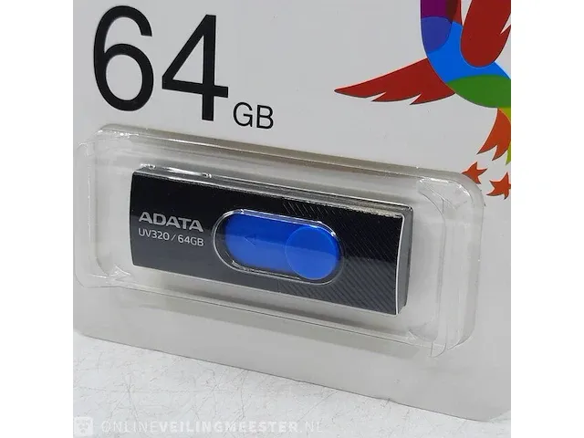 10x usb stick adata, uv320 64gb usb 3.2 flash drive - afbeelding 3 van  6