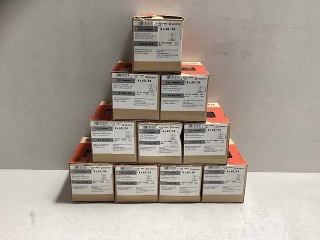 (10x) wurth schroeven 4x60/ 34 (2500 stuks) - afbeelding 1 van  3