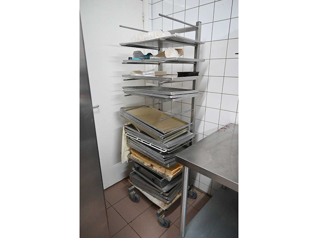 11-delige rvs patisseriewagen - afbeelding 2 van  4