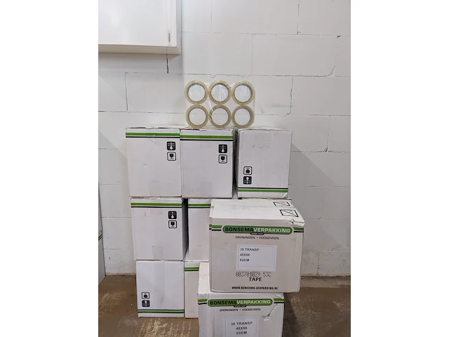 11 doos a 36 rol transparante tape - afbeelding 1 van  4