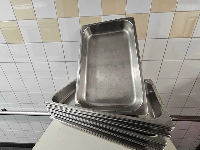 1/1 g.n. - rvs gastronormbak (10x) - afbeelding 1 van  3