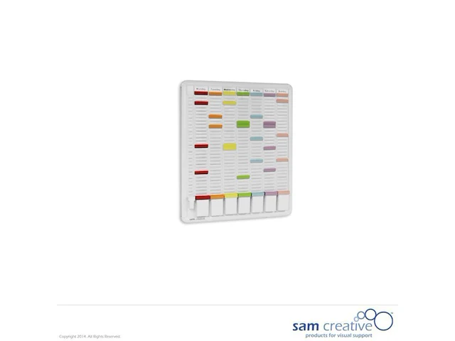 11 kaartplanner 8-kolom 32 sleuven 60x53 cm sam creative, pbkpk000001 - afbeelding 1 van  3