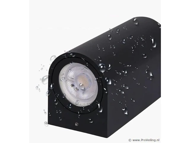 11 x gu10 dual flow buiten wandlamp – ip65 waterdicht – zwart - afbeelding 4 van  5