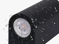 11 x gu10 dual flow buiten wandlamp – ip65 waterdicht – zwart - afbeelding 4 van  5