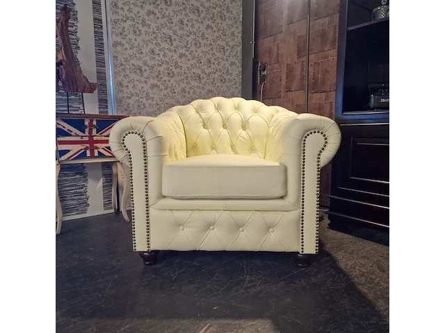 1+1 zits chesterfield, melbourne, creme - afbeelding 1 van  10