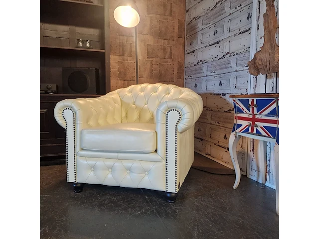 1+1 zits chesterfield, melbourne, creme - afbeelding 3 van  10