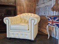 1+1 zits chesterfield, melbourne, creme - afbeelding 3 van  10
