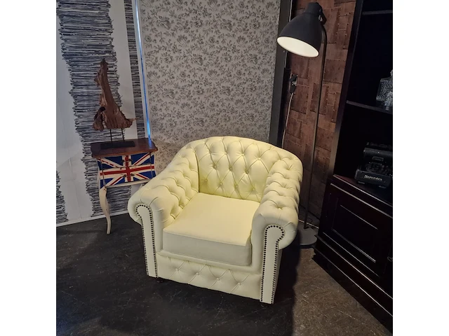 1+1 zits chesterfield, melbourne, creme - afbeelding 4 van  10