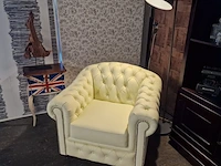 1+1 zits chesterfield, melbourne, creme - afbeelding 4 van  10