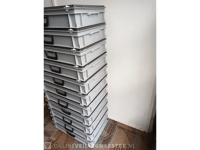 11x bakken met deksel en handgreep, grijs - afbeelding 2 van  4