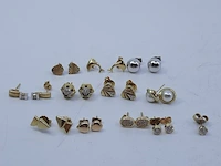 11x paar gouden oorstekers, 14 karaats - afbeelding 1 van  11