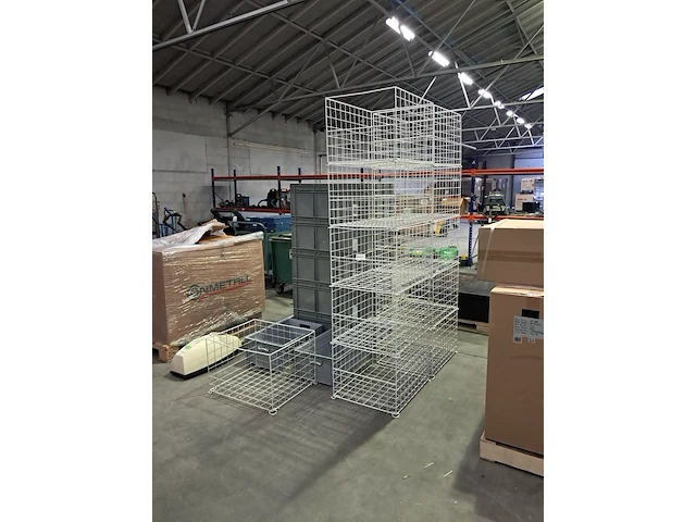 11x stortmand en 7x kunststof krat, o.a. siemens , grijs / chroom - afbeelding 1 van  11