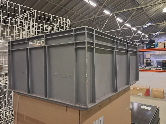 11x stortmand en 7x kunststof krat, o.a. siemens , grijs / chroom - afbeelding 7 van  11