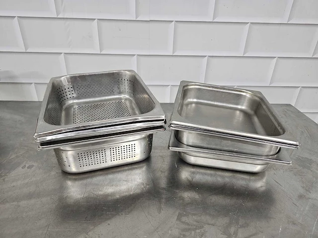 1/2 100 - rvs gastronormbak (8x) - afbeelding 1 van  3