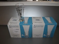 12 bierglazen arcoroc 33 cl met reclameopdruk. - afbeelding 1 van  1
