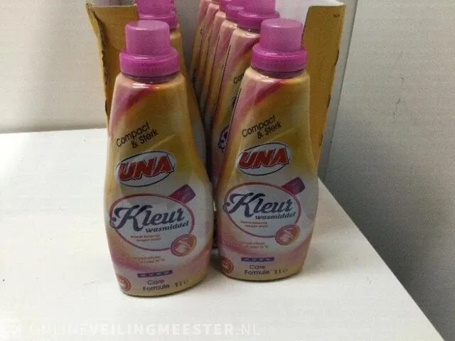 12 flessen vloeibaar wasmiddel una, gekleurd, color - afbeelding 4 van  4